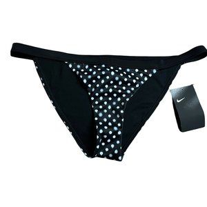 NEW Nike Women's Black Polka Dot Bikini Swim Bottom Swimwear Size M retail $60